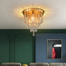 Axyaa Crystal Ceiling Light: Elegant Hanging Fixture for Home Decor & Indoor Lighting
