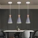 Axya Wood Pendant Lamp LED E27 Vintage Modern Nordic Industrial Hanging Light
