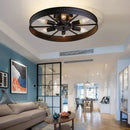 Axyaa Industrial Round Iron Ceiling Lamp, E27 Living Room Lighting