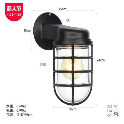 Nordic LED Outdoor Wall Light with Glass Shade by Axyaa