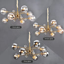 Axyaa Glass Bubble Chandelier: Vintage Industrial Lighting Design for Living, Bedroom, Kitchen Island