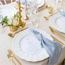 Axya Lace White Flower Shape Ceramic Plate Set