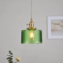 Axyaa Japanese LED Glass Pendant Lamp Modern Hanging Light for Home Decor