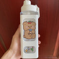 Axyaa Kawaii Shaker Water Bottle with Straw Sticker  ]];