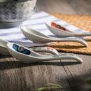 Axya Japanese-style Ceramic Spoon Set Blue Red Flower Soup Scoop Tableware