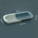 Axyaa Telescopic Dish Rack & Sink Strainer: Kitchen Organizer & Fruit Holder