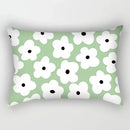 Axyaa Daisy Flower Rectangular Lumbar Cushion Cover for Bedside, Living Room, and Car
