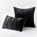 Blue Velvet Cushion Cover Set 18x18" - Axyaa Decorative Pillows for Living Room