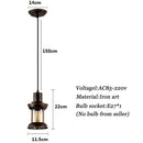 Axyaa Vintage Glass Pendant Lamp for Dining Room & Cafe