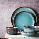 Axya Nordic Style Kiln Glazed Ceramic Dinner Bowl Set