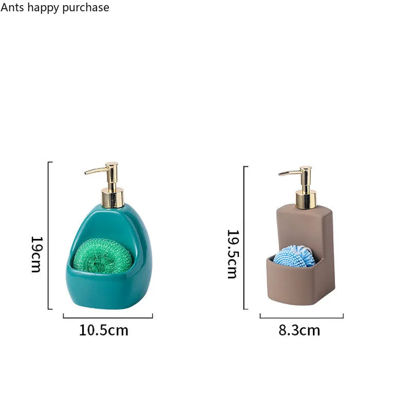 Axya Ceramic Soap Dispenser & Lotion Bottle Set for Home Bathroom Essentials