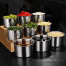 Axyaa Stainless Steel Seasoning Can Spice Jars Kitchen Organizer Stew Pots