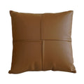 Axyaa Faux Leather Cushion Cover 45x45cm Ivory Green Orange Brown Coral for Home Decor