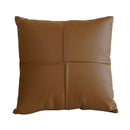 Axyaa Faux Leather Cushion Cover 45x45cm Ivory Green Orange Brown Coral for Home Decor