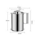 Axyaa Stainless Steel Oil Bottle Filter Dispenser Seasoning Pot Storage Can