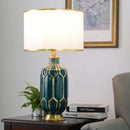 Axyaa 30cm 38cm Round Lampshade with Golden Edge for Table Lamps