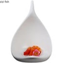 Axya Ceramic Abstract Art Dinner Plate - Modern White Kitchen Tableware