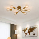 Axyaa Golden LED Smart Satellite Chandelier Ceiling Lamp – Nordic Modern Lighting