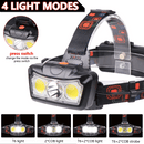 Axya Rechargeable LED Headlamp with COB+LED, Waterproof and Powerful