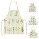 Axyaa Green Leaves Kitchen Apron - Elegant Floral Cooking & Baking Chef Apron