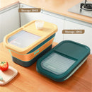 Axyaa Rice Bucket: Foldable Insect-Proof Storage Container for Grains, Cereals, Pet Food