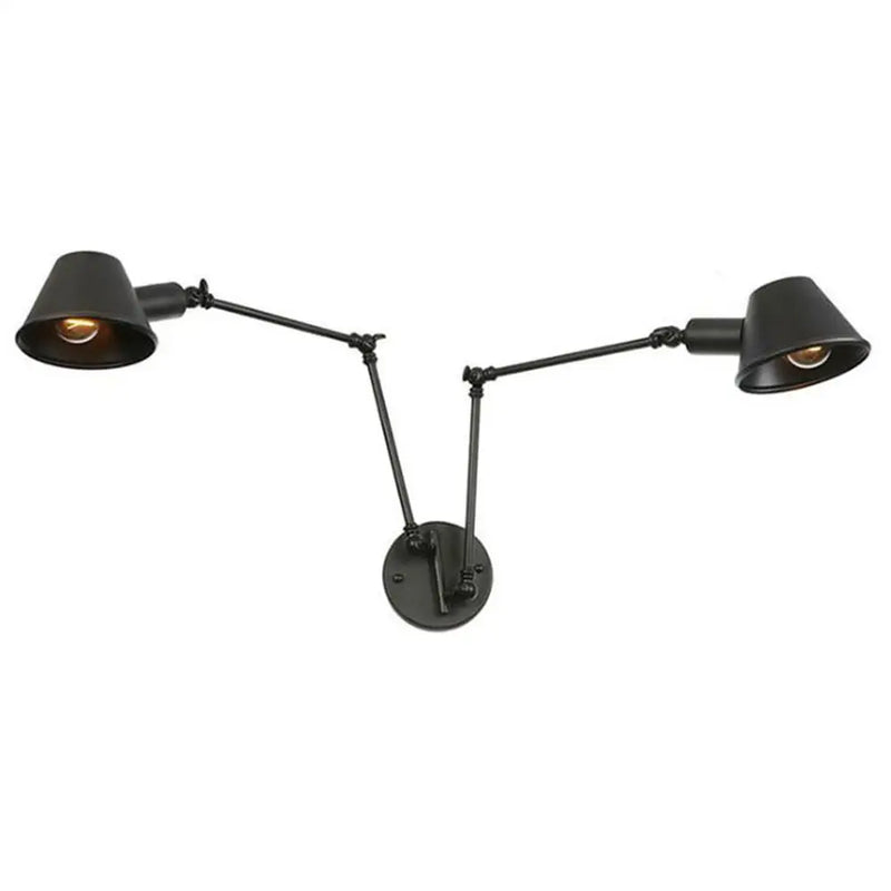 Modern Double Swing Arm Wall Lights by Axyaa: Bedside Novelty Indoor Lamp