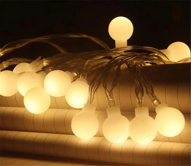 Axyaa LED Globe Ball String Lights for Indoor Outdoor Decoration