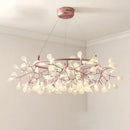 Axyaa Modern Black/Rose Gold Heracleum Chandelier - G4 Firefly Round Lamp