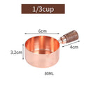 Axyaa Stainless Steel Seasoning Cup with Wooden Handle - Kitchen Sauce Dish