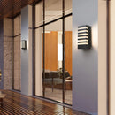 Axyaa Modern Outdoor Wall Sconce 12W Black Aluminum Luminaire