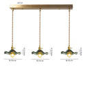 Axyaa Nordic Green Glass Pendant Light with Copper Knob Switch
