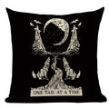 Axyaa Mexico Skull Decor Pillow Cover - Black Tarot Horror Ghost Home Decor