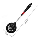 Axyaa Silicone Soup Spoon Colander Rice Scoop Stainless Steel Handle Cooking Utensil