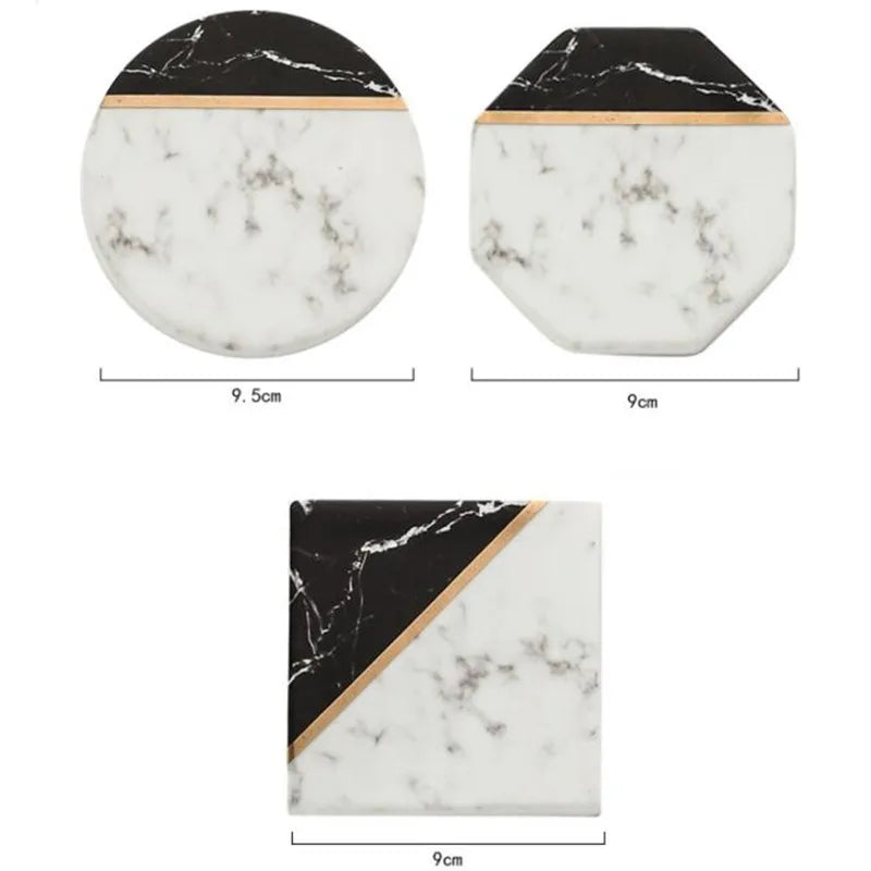 Axya Square Ceramic Coaster Set for Coffee Tea Cup - 1pc