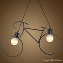 Axyaa Industrial Bike Chandelier: American Country Pendant Lamp
