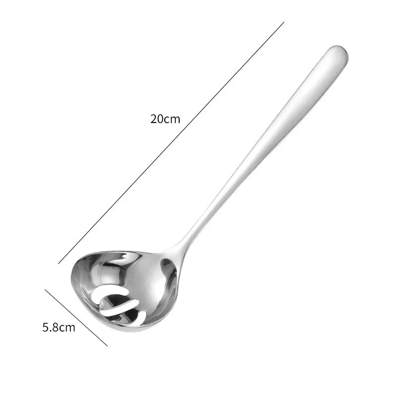 Axyaa Stainless Steel Golden Ladle Soup Spoon Colander Kitchenware