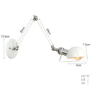 Axyaa Adjustable LED Wall Lamp for Bedside Study Loft Vintage Swing Arm
