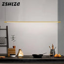 Axyaa Modern Black & Gold LED Pendant Light for Kitchen Living Dining Room