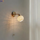 Axyaa Copper LED Glass Wall Sconce Nordic Modern Light