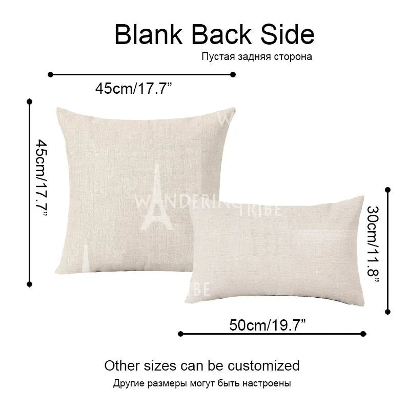 Axyaa Retro Pet Pattern Cushion Cover - Decorative Sofa Linen Pillow Case