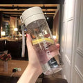 Axyaa Frosted Plastic Water Bottle with Tea Strainer, BPA-Free, Sporty, Portable, Large Capacity