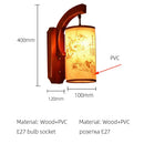 Axyaa Retro Antique Wood Wall Lamp Sconce for Stair Aisle Bedroom Cafe