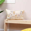 Axyaa Yellow Dandelion Floral Pillow Cover for Home Decor