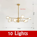 Nordic Glass Ball Chandelier Light by Axyaa - Modern Spotlight Pendant Lamp