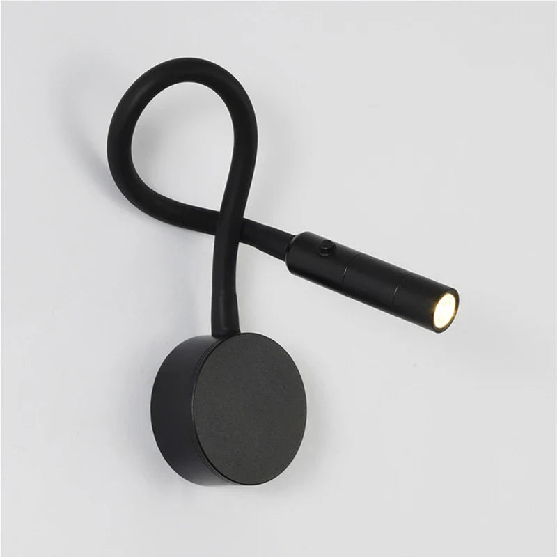 Axyaa Flexible Hose LED Wall Lamp for Bedside Study and Bedroom