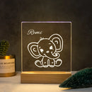 Axyaa Elephant 3D Nightlight Customized Name USB Lamp, Kids Gift, Christmas Bedroom Decor