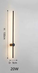Axyaa Black LED Wall Sconce Modern Living Room Bedroom Lamparas