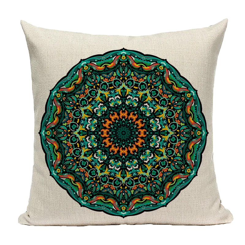 Bohemian Linen Cushion Cover 45x45 for Sofa - Axyaa Brand Home Decor