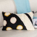 Axyaa Black Abstract Eye Cushion Cover for Home Decoration