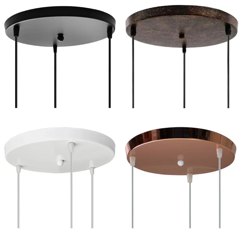 Axya 3-Hole Light Fittings Round Ceiling Plate Base for Chandelier Pendant Lamp